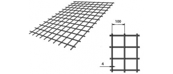 Сетка сварная (дорожная) 100х100х4мм 1,5х2м купить с доставкой в Малиново