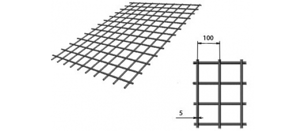 Сетка сварная (дорожная) 100х100х5мм 1,5х2м купить с доставкой в Малиново