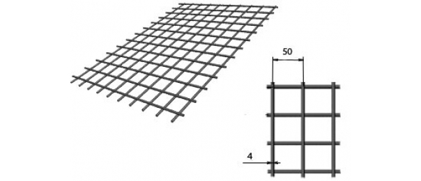 Сетка сварная (дорожная) 50х50х4мм 1х2м купить с доставкой в Малиново